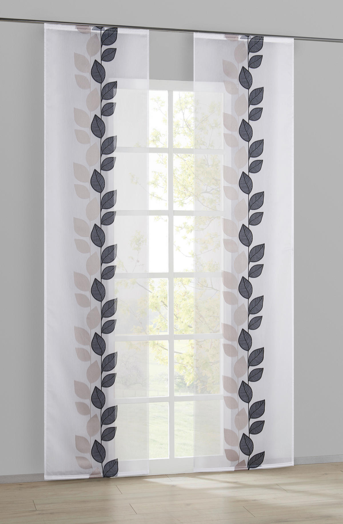 Schiebevorhang Pantheon schwarz B/L: ca. 60x245 cm Pantheon - schwarz (60,00/245,00cm) - POCOline