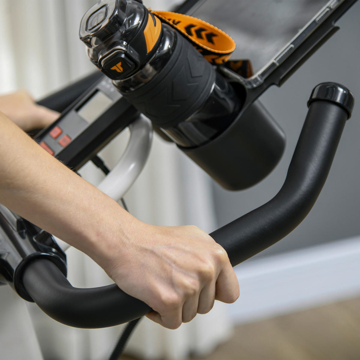HOMCOM Ergometer schwarz Stahl B/H/L: ca. 53x114x103 cm Ergometer - weiß/schwarz (103,00/53,00/114,00cm) - HOMCOM