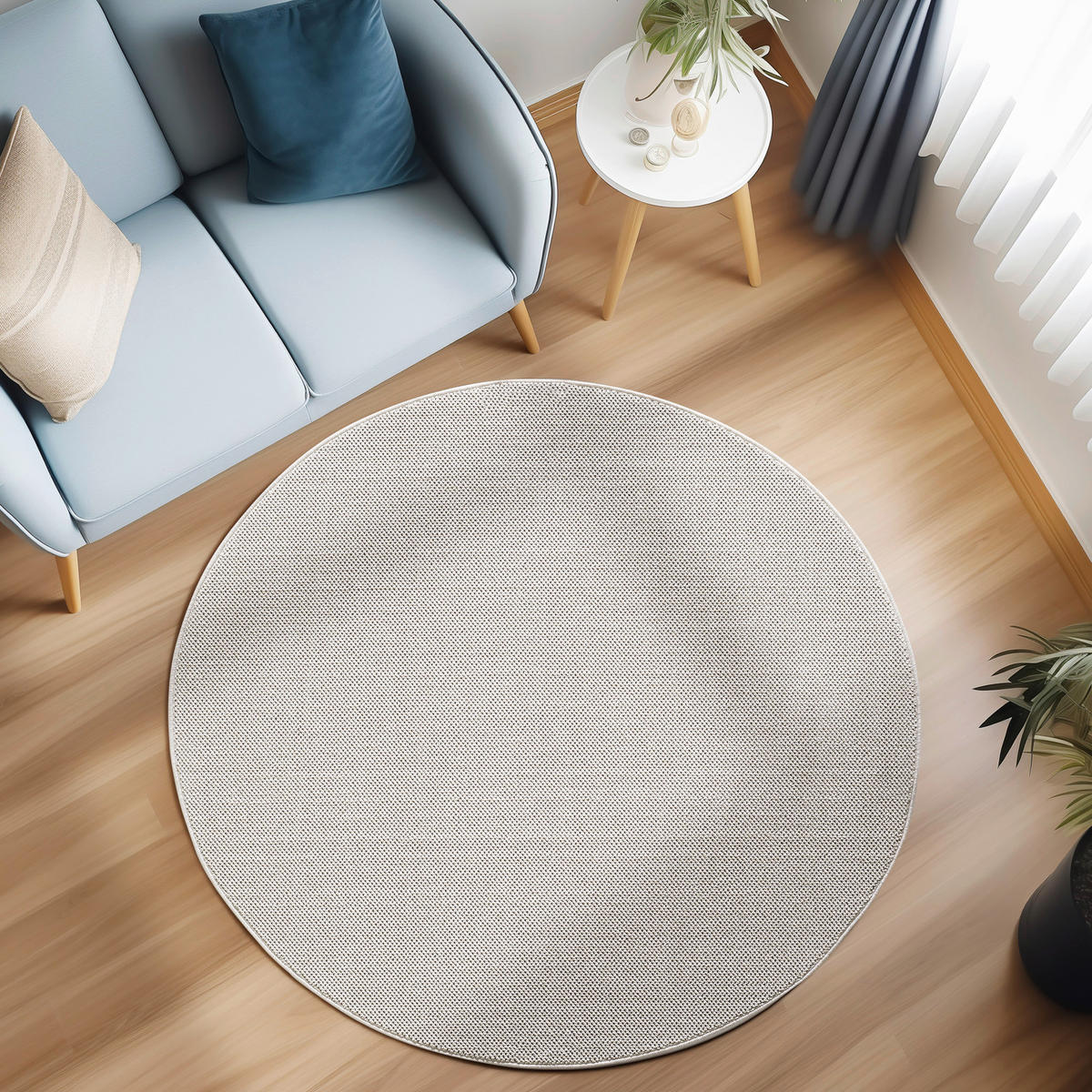 Ayyildiz Teppich LOOM creme D: ca. 120 cm LOOM - creme (120,00cm) - Ayyildiz
