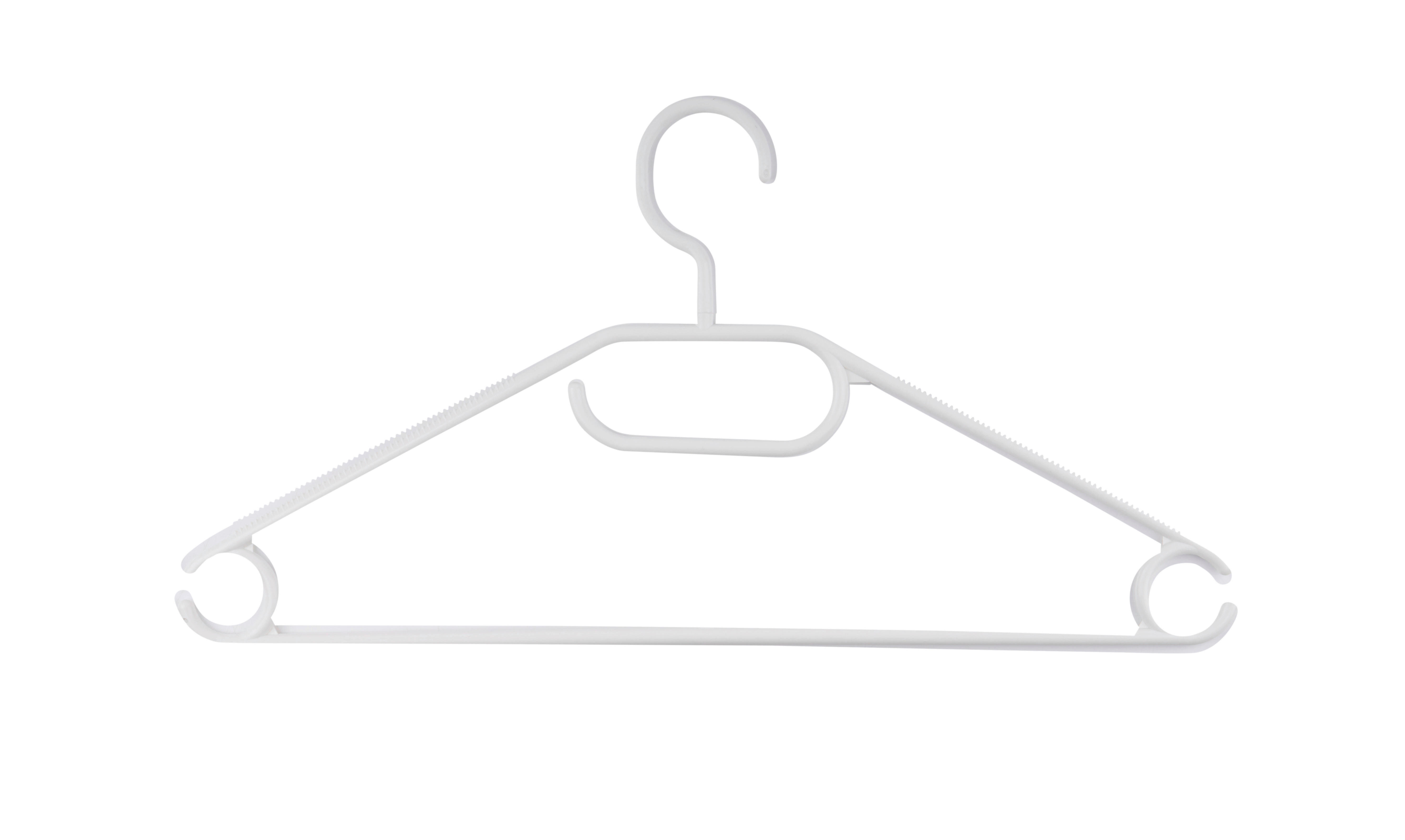 alpina Kleiderbügelset weiß Polypropylen Kleiderbügelset_10tlg. - weiß (40,00/21,80/6,80cm) - alpina