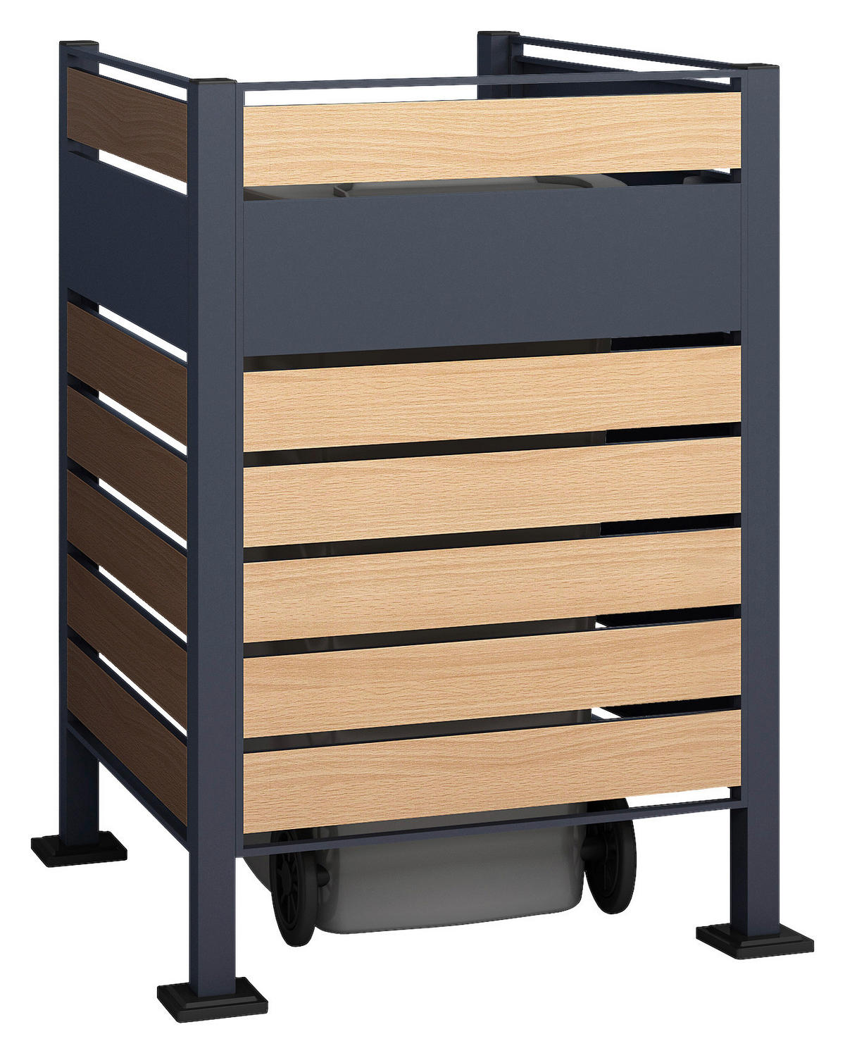 Westmann MülltonnenverkleidungBox Planum Box Planum - natur/schwarz (90,00/90,00/120,00cm) - Westmann