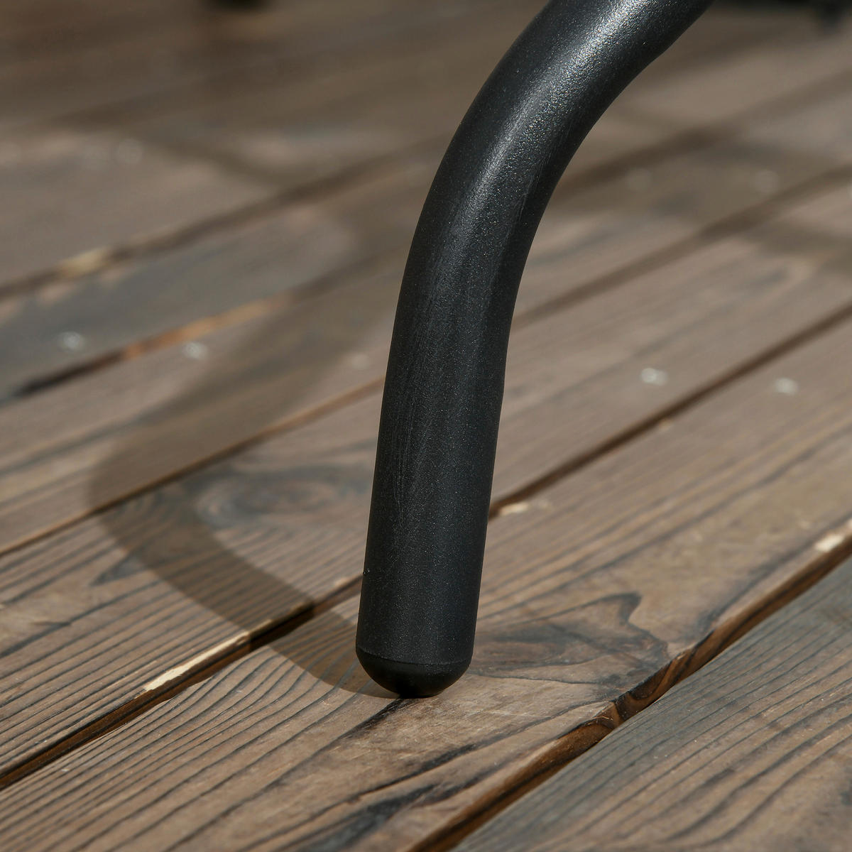 Outsunny Gartentisch schwarz Glas B/H/L: ca. 76x72x76 cm Gartentisch - schwarz (76,00/76,00/72,00cm) - Outsunny