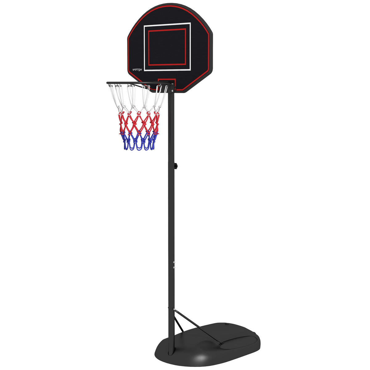 SPORTNOW Basketballständer schwarz Stahl B/H/L: ca. 60x282x84 cm Basketballständer - schwarz (84,00/60,00/282,00cm) - SPORTNOW