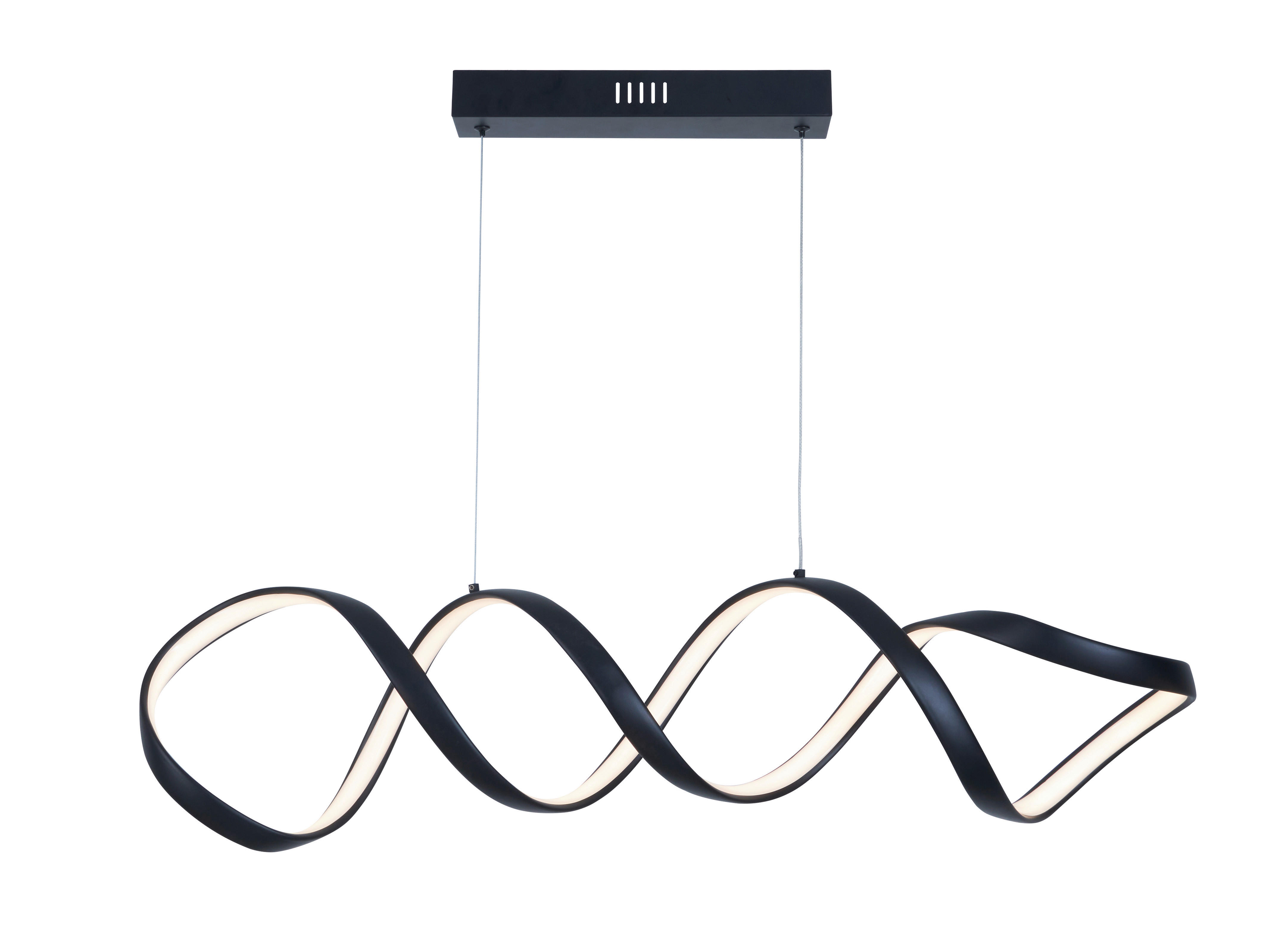 LED-Pendelleuchte mattschwarz Metall B/H/L: ca. 18x120x107 cm LED-Pendelleuchte_Malte - mattschwarz (107,00/18,00/120,00cm)