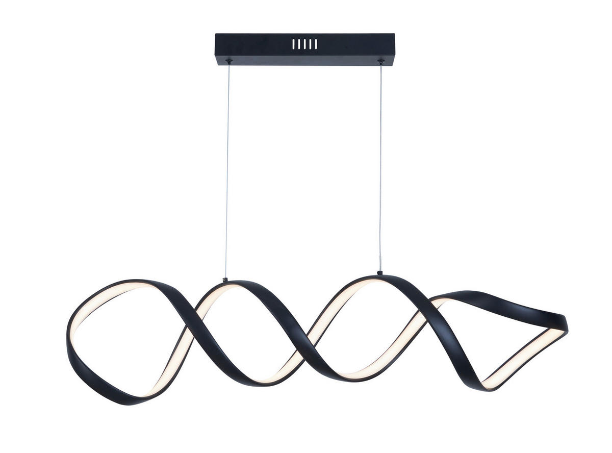 LED-Pendelleuchte mattschwarz Metall B/H/L: ca. 18x120x107 cm LED-Pendelleuchte_Malte - mattschwarz (107,00/18,00/120,00cm)