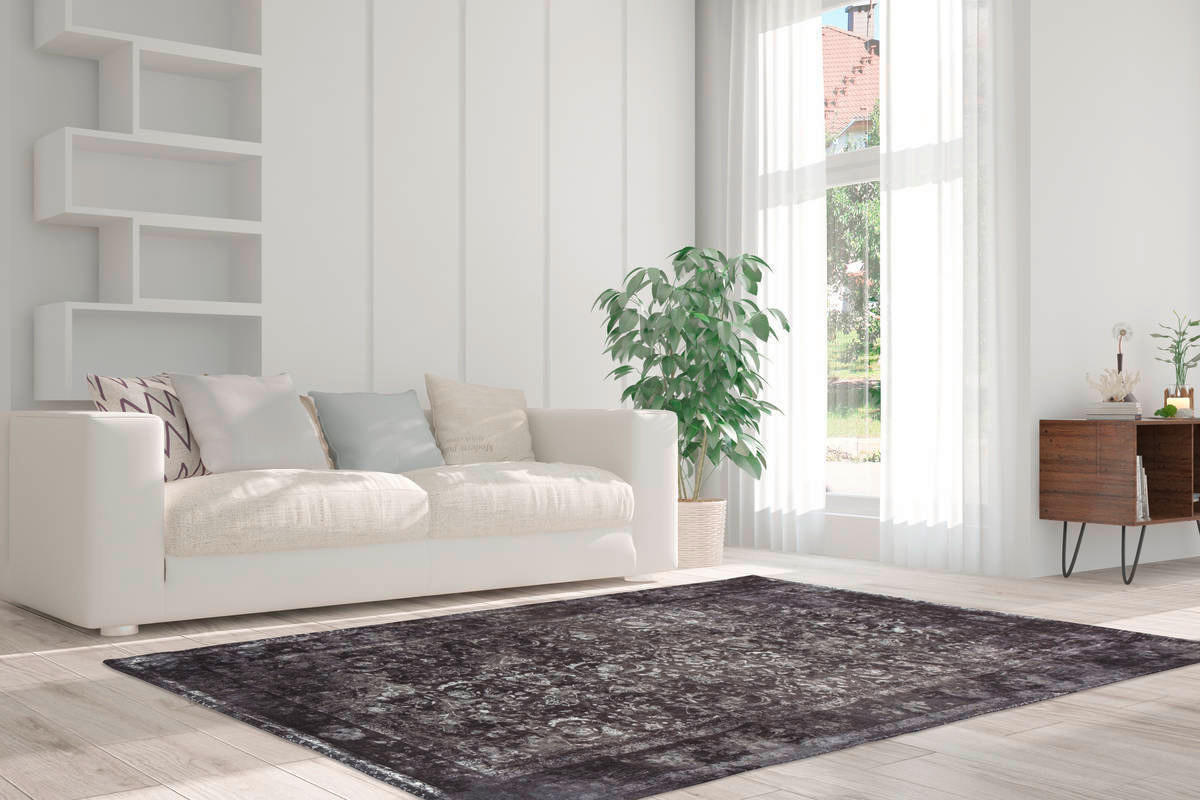 360Living Teppich Vintage grau B/L: ca. 140x200 cm Vintage - grau (140,00/200,00cm) - 360Living