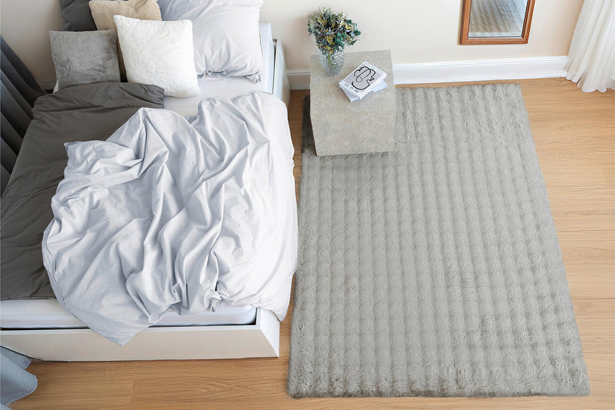 Padiro Hochflorteppich Hailey 125 grau B/H/L: ca. 80x3x150 cm Hailey 125 - grau (150,00/80,00/3,00cm) - Padiro