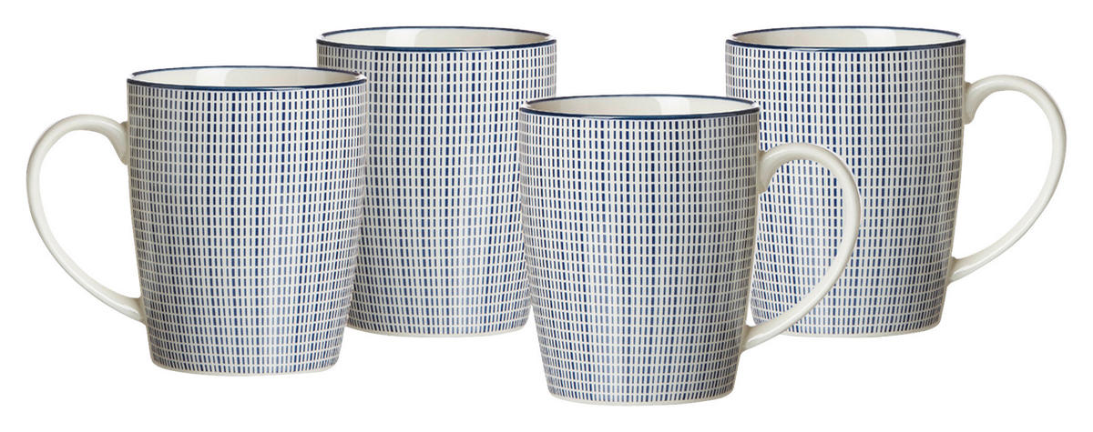 Ritzenhoff & Breker Kaffeebecher-Set Royal Makato blau Porzellan 4 tlg. Royal Makato - blau - Ritzenhoff & Breker