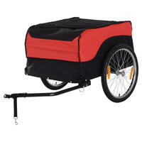 HOMCOM Fahrradanhänger 2 Zoll schwarz schwarz B/H/L: ca. 75x64x135 cm Radtransportanhänger 120401-002 - rot/schwarz (135,00/75,00/64,00cm) - HOMCOM