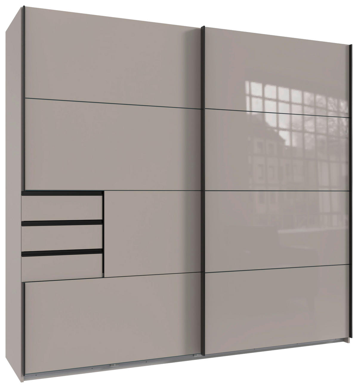 Schwebetürenschrank Saigon Sahara grau B/H/T: ca. 225x208x64 cm Saigon - Sahara/grau (225,00/208,00/64,00cm)