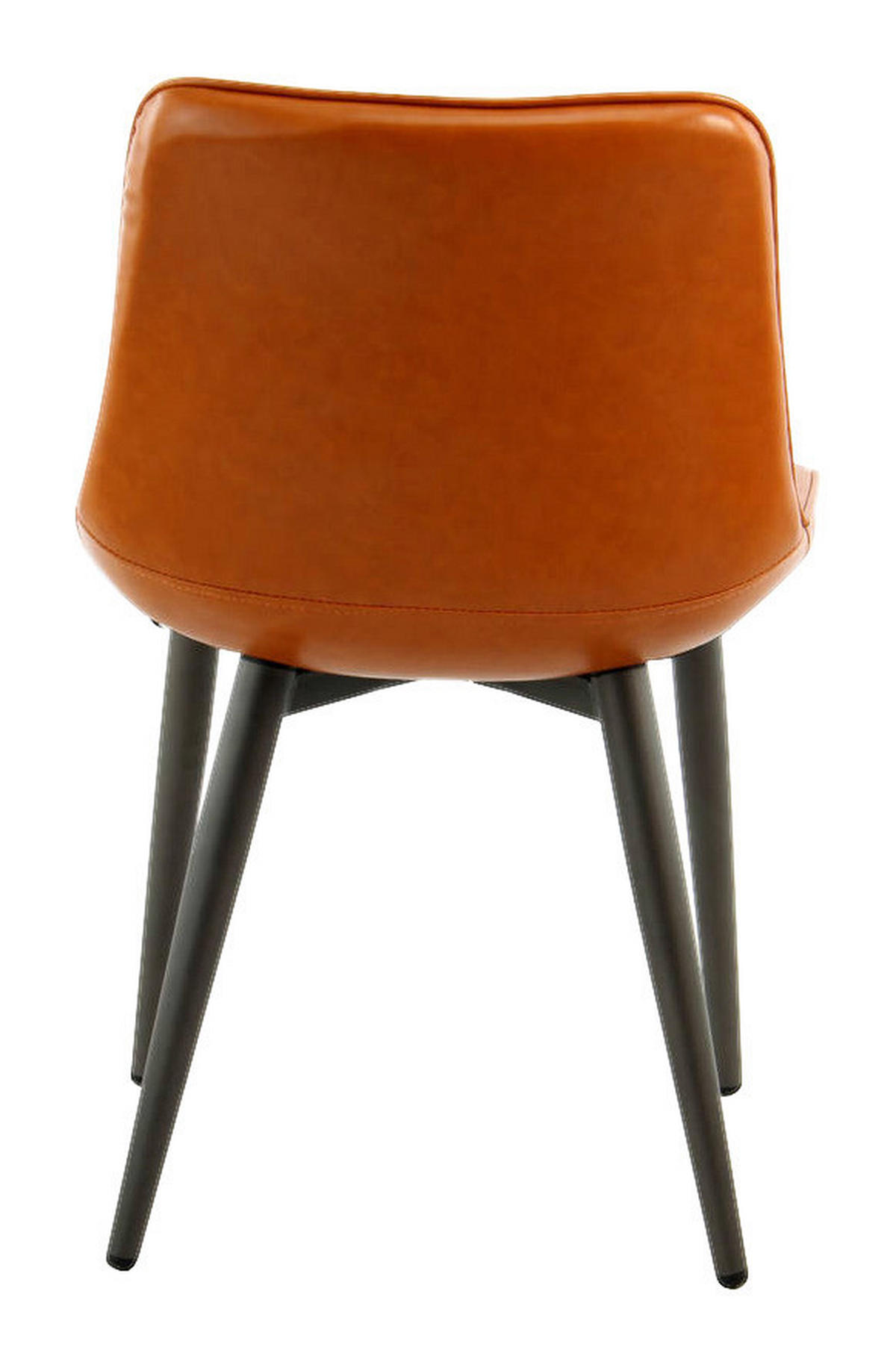 Stuhl Cecil 100 2er orange Kunstleder B/H/T: ca. 51x80x57 cm Cecil 100 2er - orange/schwarz (51,00/80,00/57,00cm) - 360 Living