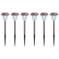 4er Set LED-Außenleuchte 4043306 silber H: ca. 39 cm 4er Set LED Außenleuchte - silber (39,00cm) - Näve Leuchten