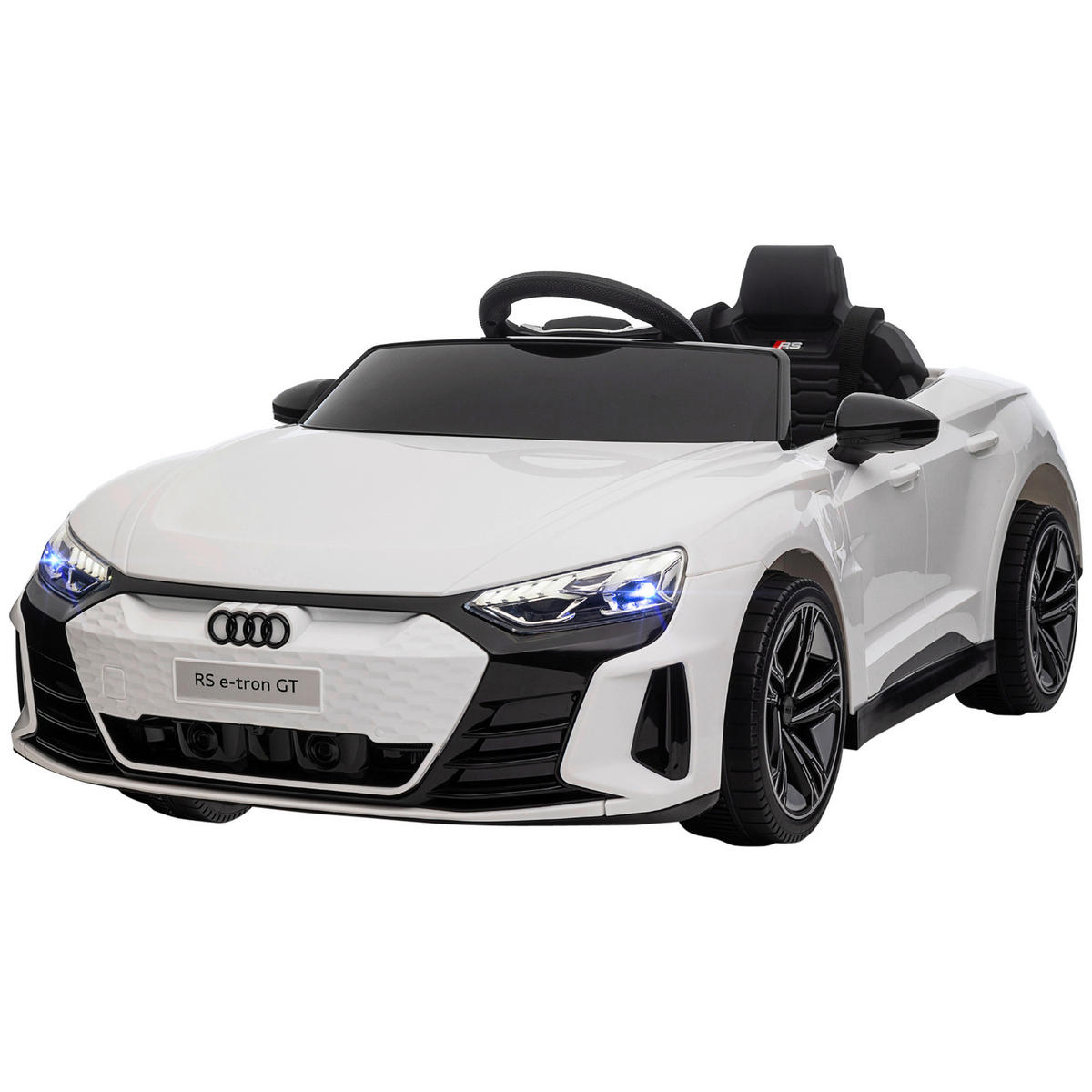 HOMCOM Kinderauto weiß B/H/L: ca. 58x103x41 cm Kinderfahrzeug - weiß (41,00/58,00/103,00cm) - HOMCOM