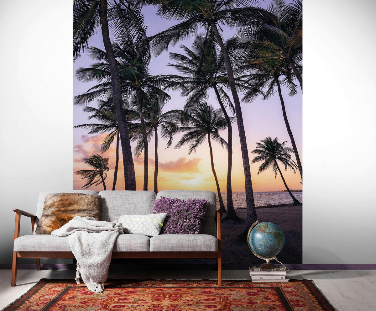 Komar Fototapete Palmtrees on Beach B/L: ca. 200x250 cm Palmtrees on Beach - (200,00/250,00cm) - Komar