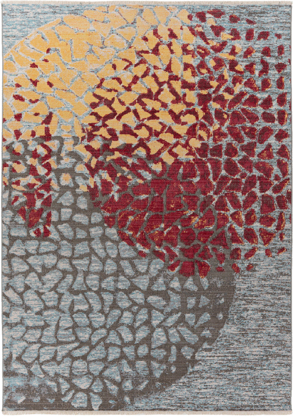 Kayoom Kurzflorteppich Milan 425 mehrfarbig B/H/L: ca. 80x0,5x150 cm Milan 425 - rot/mehrfarbig (150,00/80,00/0,50cm) - Kayoom