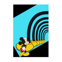Komar Poster Mickey Mouse Foot Tunnel Disney B/L: ca. 50x70 cm Mickey Mouse Foot Tunnel - (50,00/70,00cm) - Komar