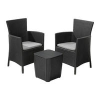 Allibert Balkonset Iowa Graphit Kunststoff Iowa - Graphit/grau - Allibert