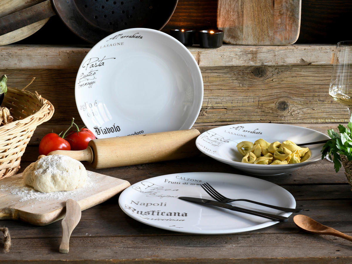CreaTable Teller-Set Europa Gustoso weiß Porzellan Europa Gustoso - weiß - CreaTable