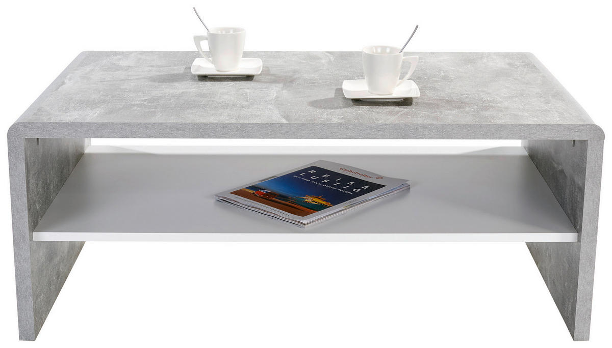 Couchtisch Cala Luna C4T02 Beton Alpinweiß B/H/T: ca. 100x40x59 cm Cala Luna C4T02 - Beton/Alpinweiß (100,00/40,00/59,00cm)