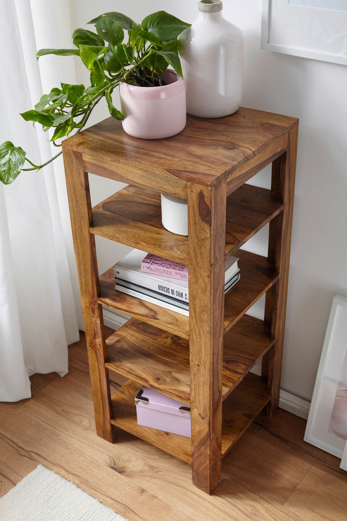 Standregal natur B/H/T: ca. 44x105x44 cm Standregal - natur (44,00/105,00/44,00cm) - Wohnling