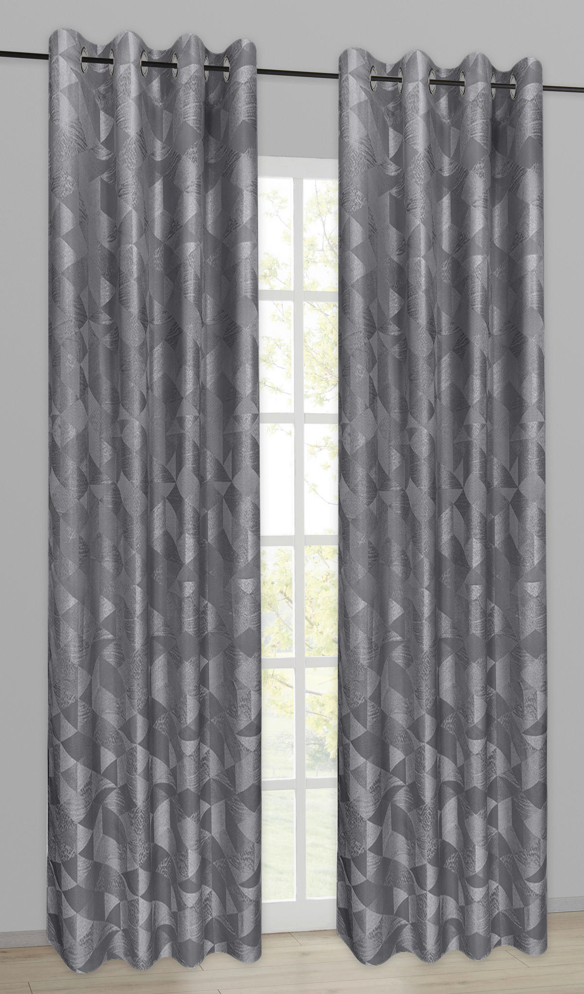 Ösenvorhang Chemnitz hellgrau B/L: ca. 140x245 cm Chemnitz - hellgrau (140,00/245,00cm)