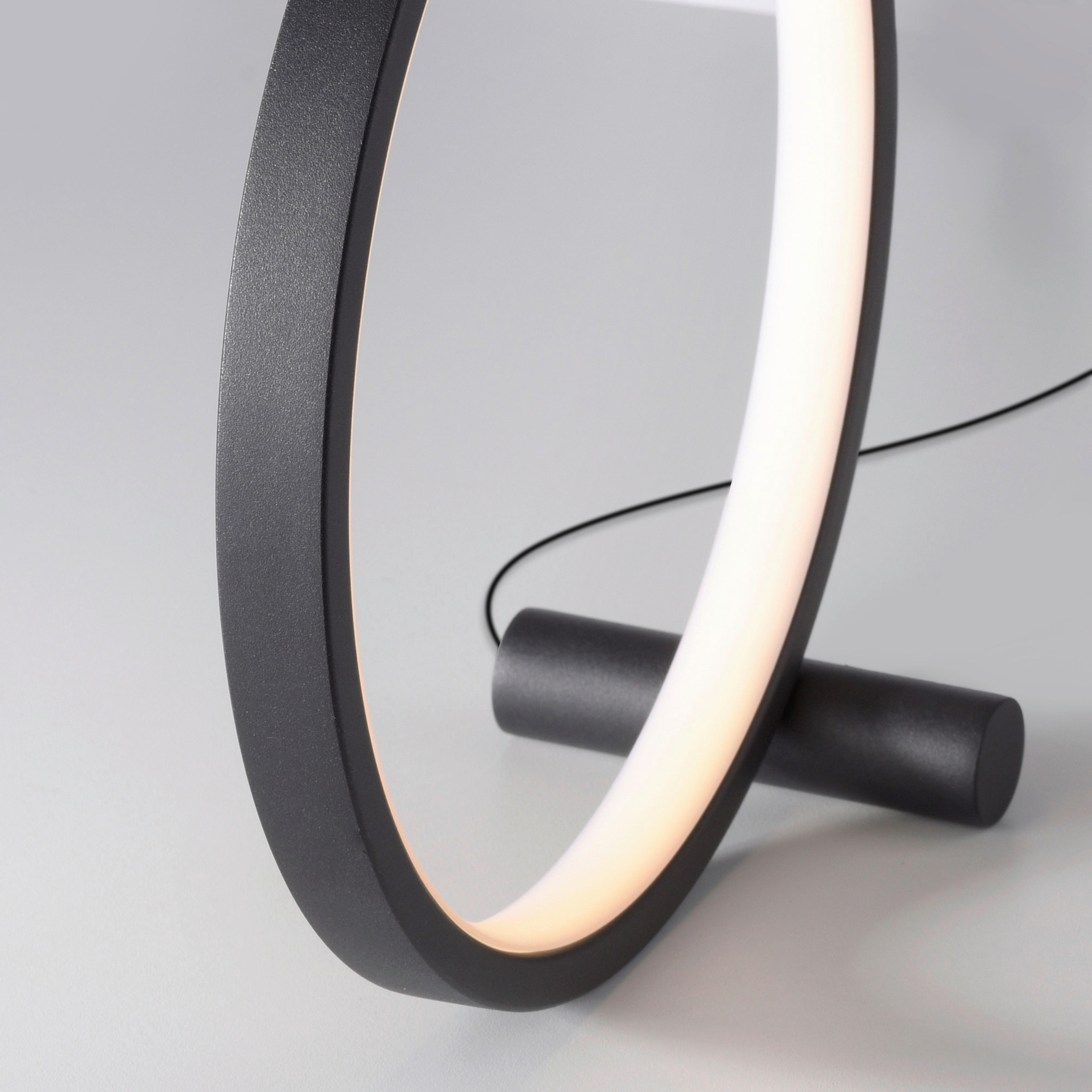 Just Light LED Tischleuchte schwarz Eisen D: ca. 25 cm 1 Brennstellen LED-Tischleuchte_Mini-Ritus - schwarz (25,00cm) - Just Light