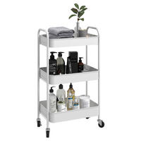 HOMCOM Küchenwagen weiß Polypropylen B/H/L: ca. 30,6x45x79 cm Küchenwagen - weiß (79,00/30,60/45,00cm) - HOMCOM