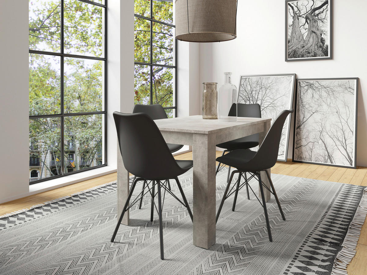 Tisch NEPAL Beton Optik B/H/T: ca. 120x75x80 cm NEPAL - Beton (120,00/75,00/80,00cm) - byLIVING
