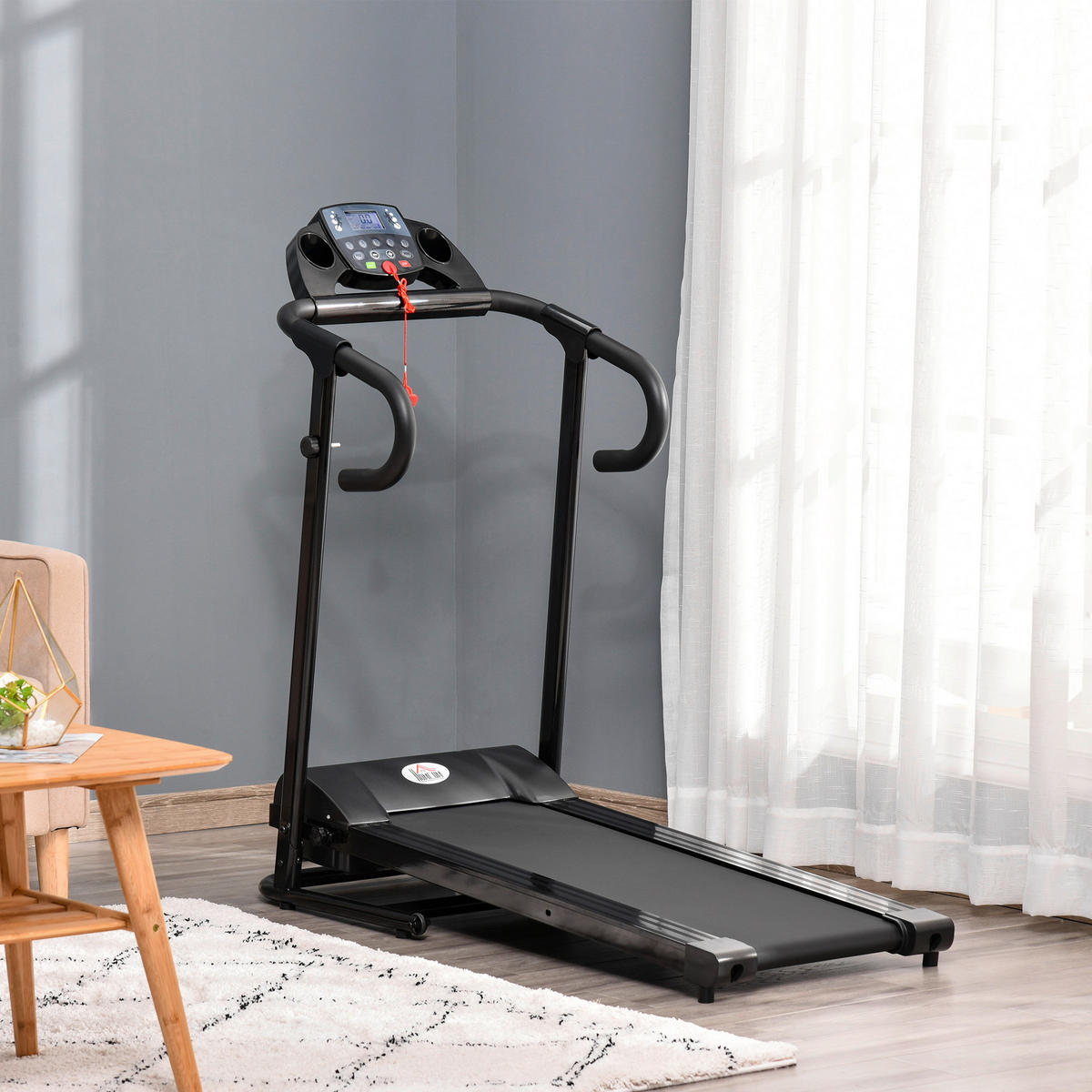HOMCOM Laufband schwarz Kunststoff B/H/L: ca. 62x117x123 cm Laufband - schwarz (123,00/62,00/117,00cm) - HOMCOM