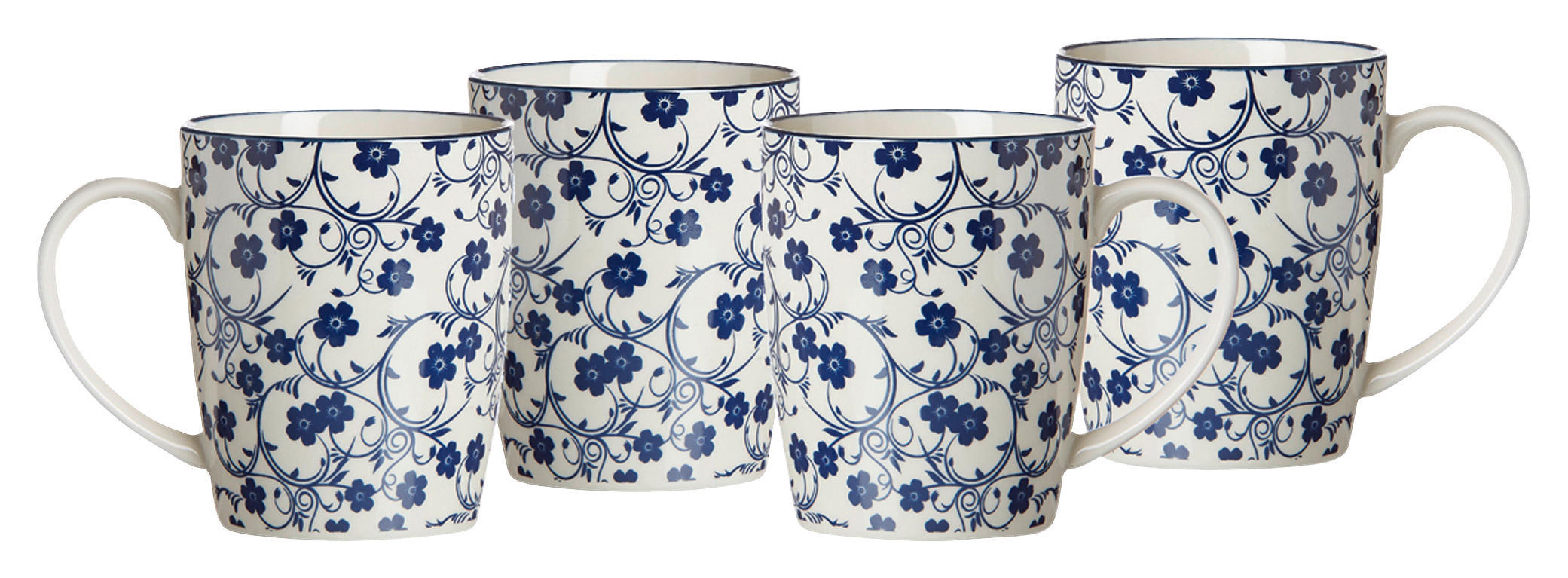 Ritzenhoff & Breker Kaffeebecher-Set Royal Sakura blau Porzellan 4 tlg.