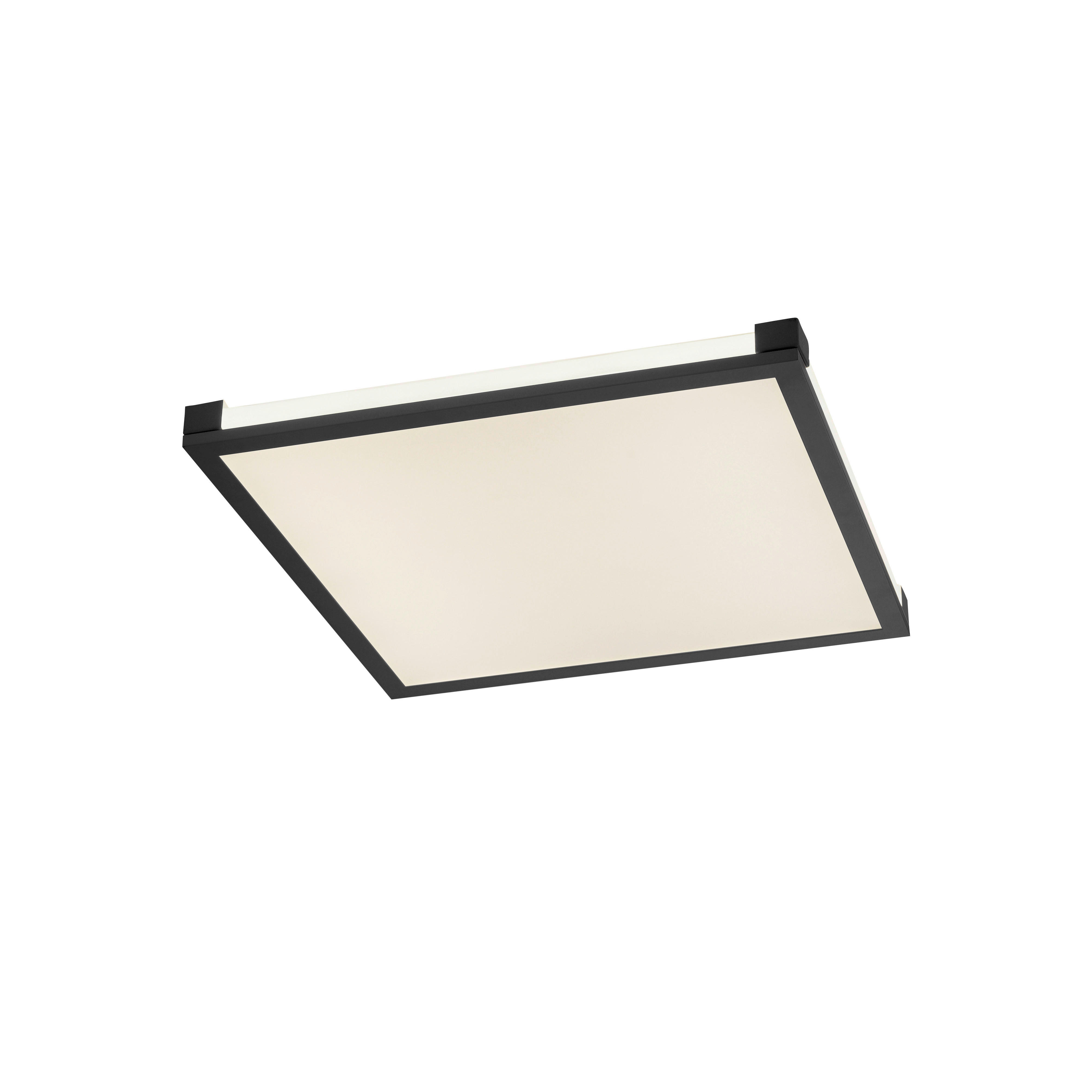 Just Light LED-Deckenleuchte MARIO 11621-18 schwarz weiß Kunststoff Metall B/H/T: ca. 45x7,1x45 cm 2 Brennstellen MARIO - weiß/schwarz (45,00/7,10/45,00cm) - Just Light