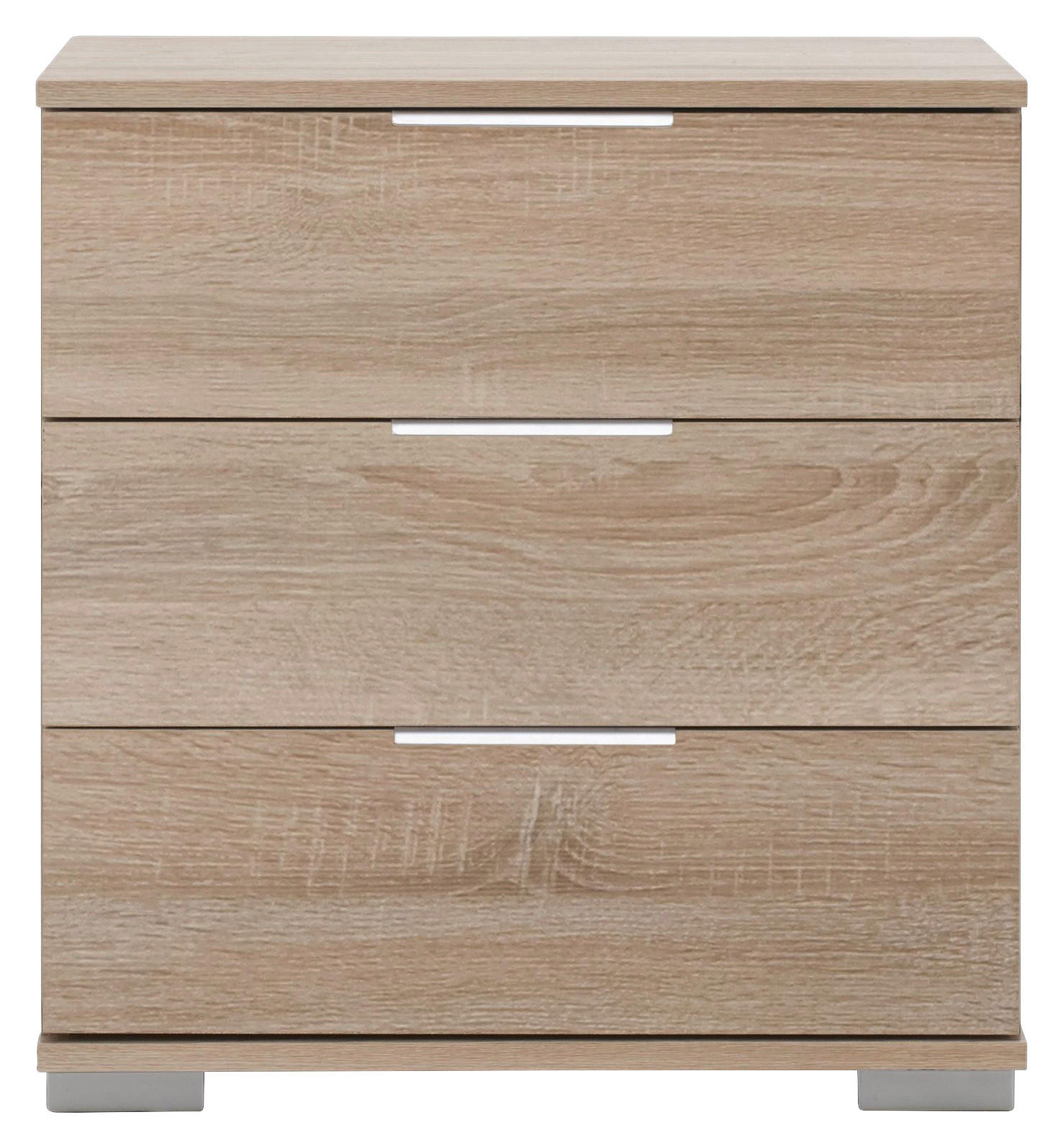 Nachtkonsole Easy Plus Eiche Sägerau Nachbildung B/H/T: ca. 52x58x38 cm Easy Plus - Eiche/Silbergrau (52,00/58,00/38,00cm)