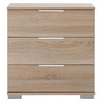 Nachtkonsole Easy Plus Eiche Sägerau Nachbildung B/H/T: ca. 52x58x38 cm Easy Plus - Eiche/Silbergrau (52,00/58,00/38,00cm)