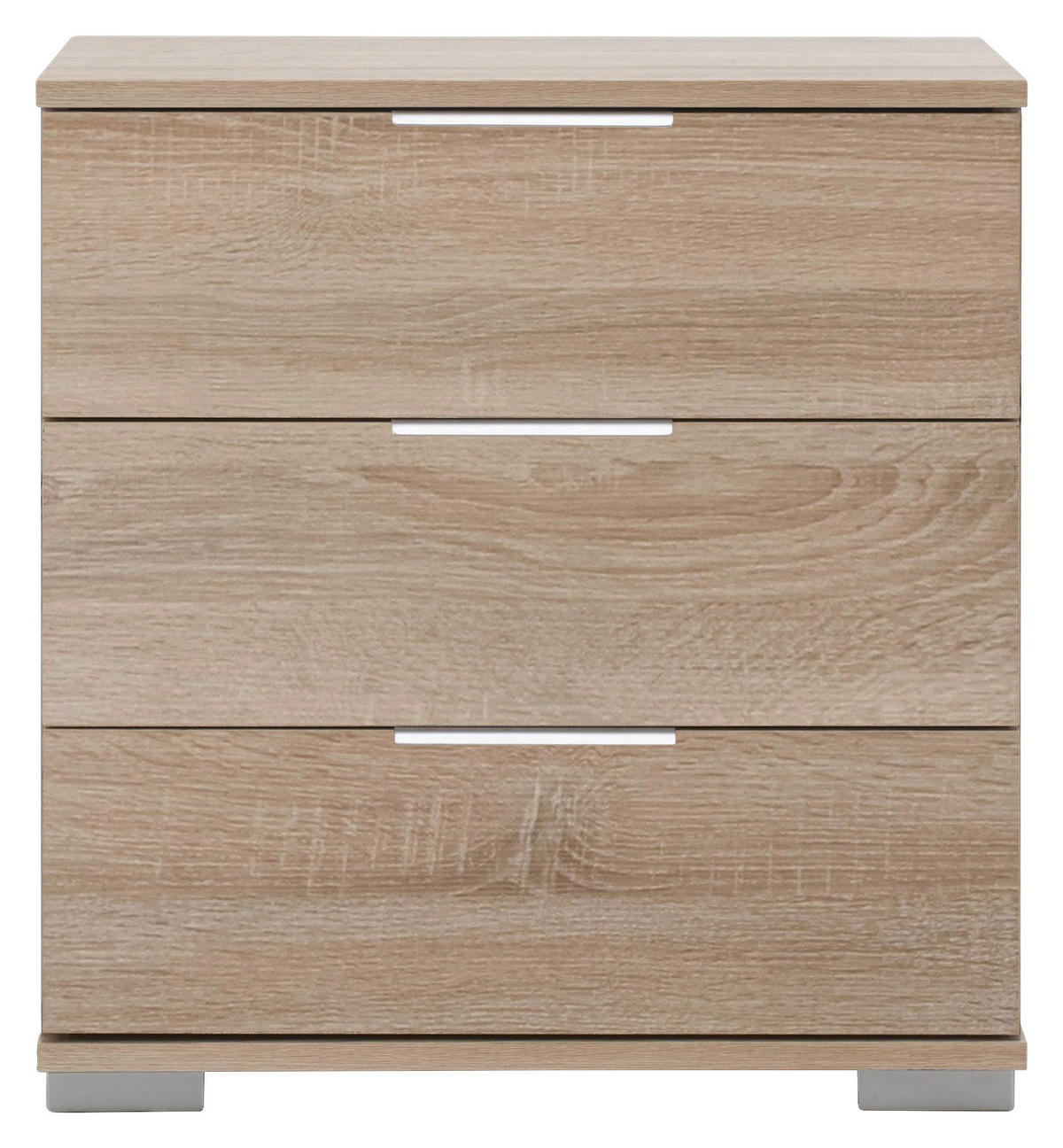 Nachtkonsole Easy Plus Eiche Sägerau Nachbildung B/H/T: ca. 52x58x38 cm Easy Plus - Eiche/Silbergrau (52,00/58,00/38,00cm)