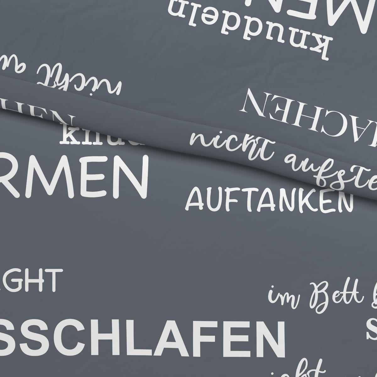 Microfaser Bettwäsche Bettwäsche_Microfaser_Umarmen - anthrazit (200,00/200,00cm)