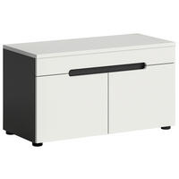 Sitzbank Canu basaltgrau Nachbildung weiß B/H/T: ca. 80x45x37 cm Canu - weiß/basaltgrau (80,00/45,00/37,00cm) - xonox.home