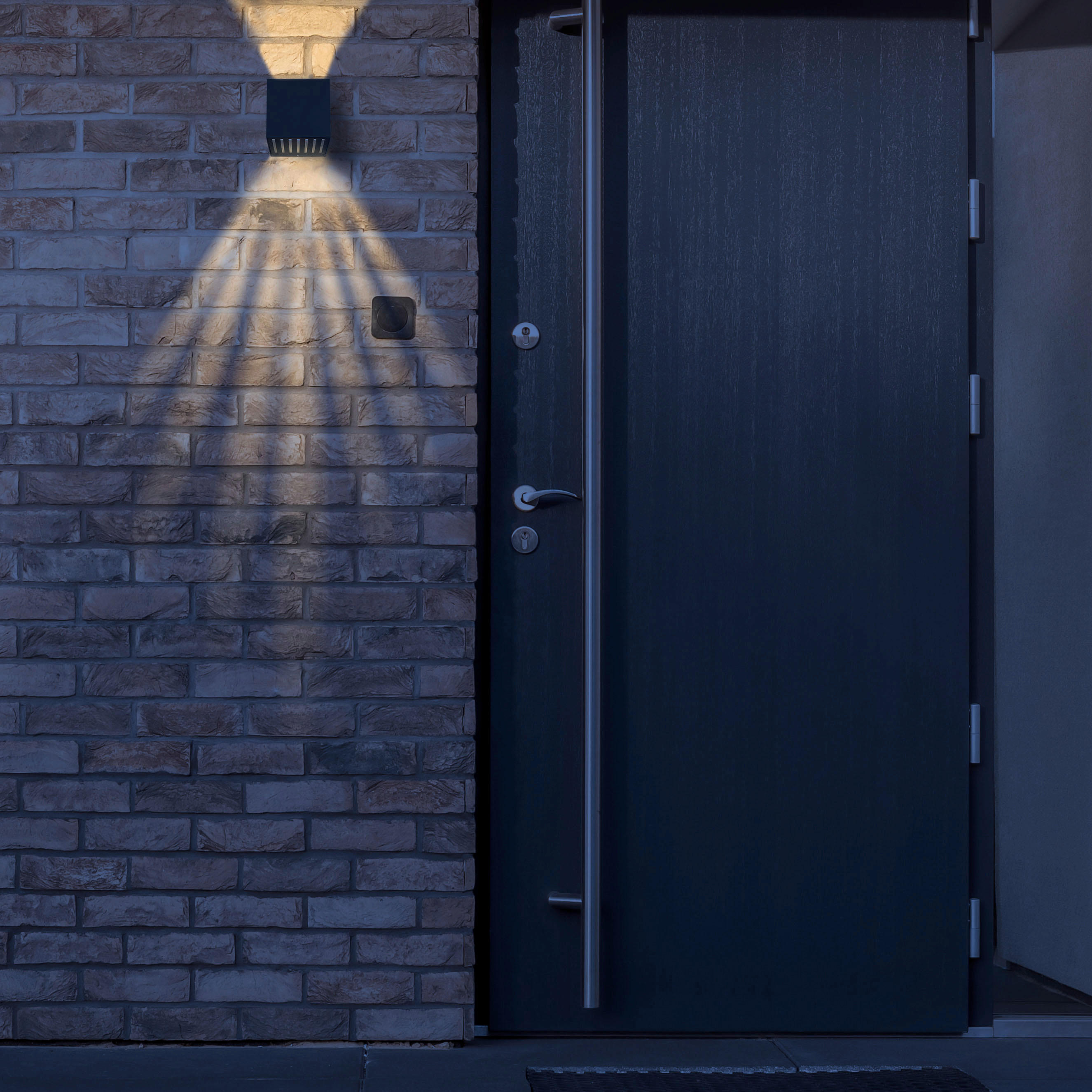 LED-Außenleuchte anthrazit schwarz B/H: ca. 10x10 cm ILLI - schwarz/anthrazit (10,00/10,00cm) - GLOBO