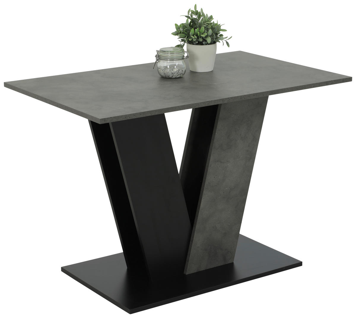 Esstisch Judith Beton B/H/T: ca. 110x76x70 cm Judith - Beton/schwarz (110,00/76,00/70,00cm)