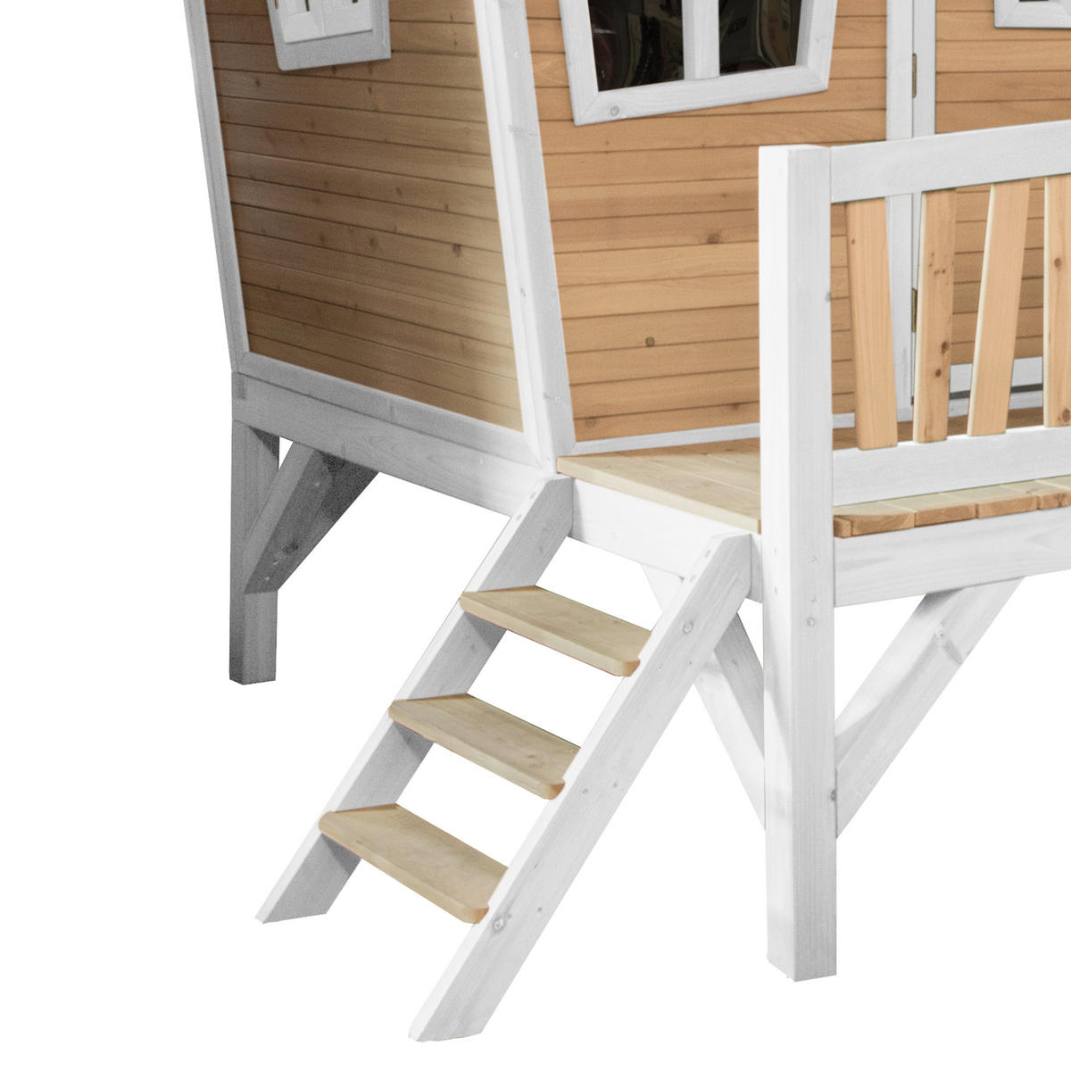 AXI Spielhaus Emma braun B/H/L: ca. 349x227x193 cm Emma - braun/blau (193,00/349,00/227,00cm) - AXI