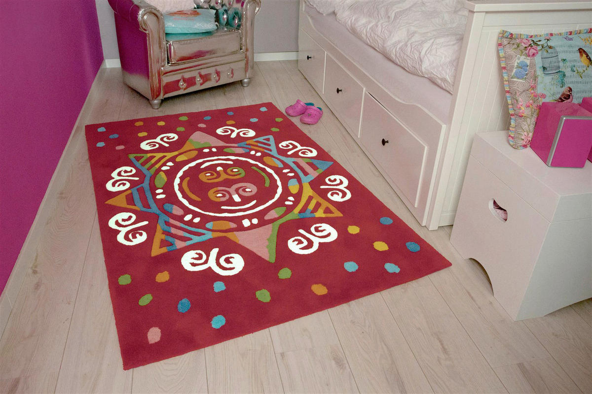 Arte Espina Kurzflorteppich Spirit Glowy 3145 rot B/L: ca. 110x160 cm Spirit Glowy 3145 - rot (110,00/160,00cm) - Arte Espina