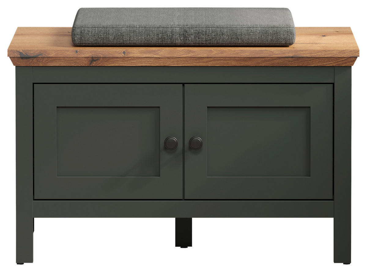 Sitzbank Stanton tannengrün Eiche Evoke Coast Nachbildung B/H/T: ca. 77x48x39 cm Stanton - Eiche/tannengrün (77,00/48,00/39,00cm)