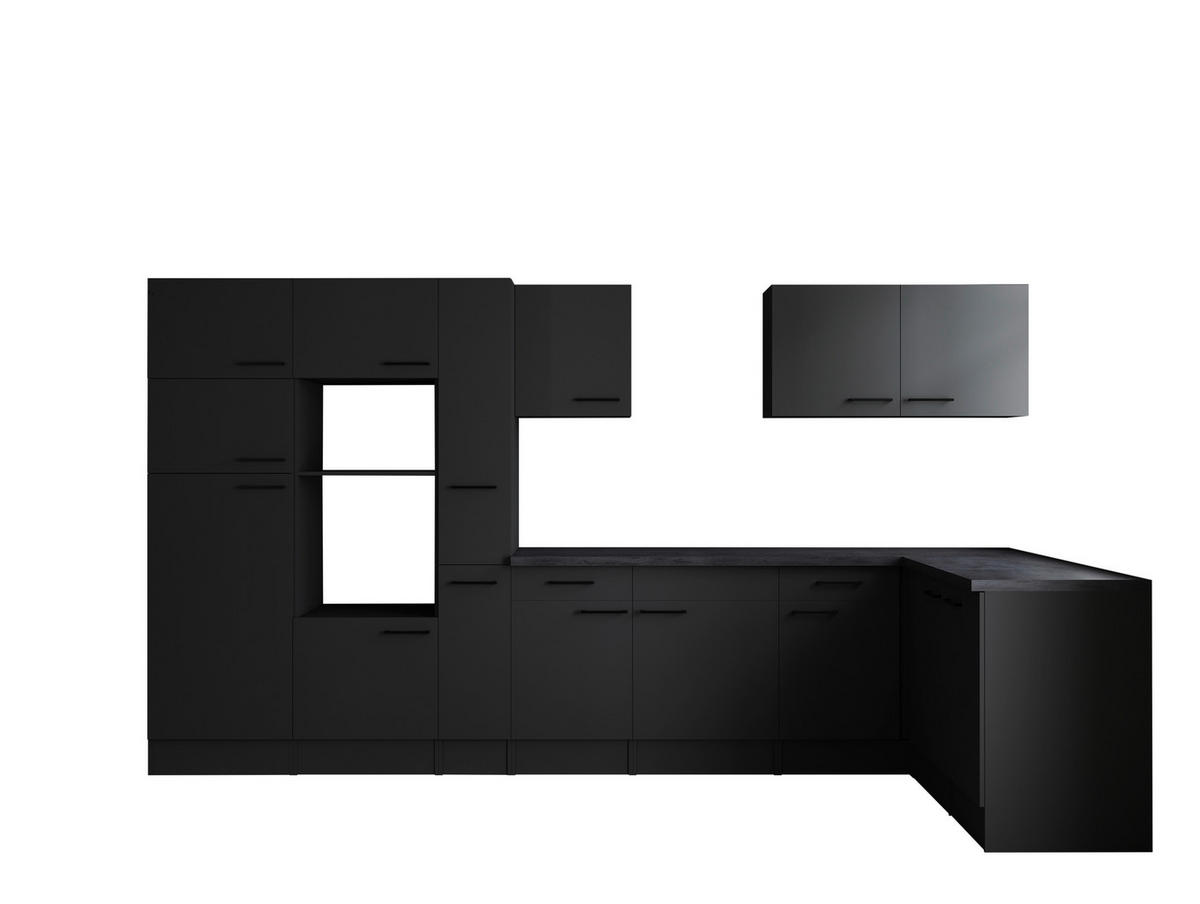 Winkelküche Oliver B/H/T: ca. 370x205x172 cm Oliver - granit/grau (370,00/205,00/172,00cm) - Respekta