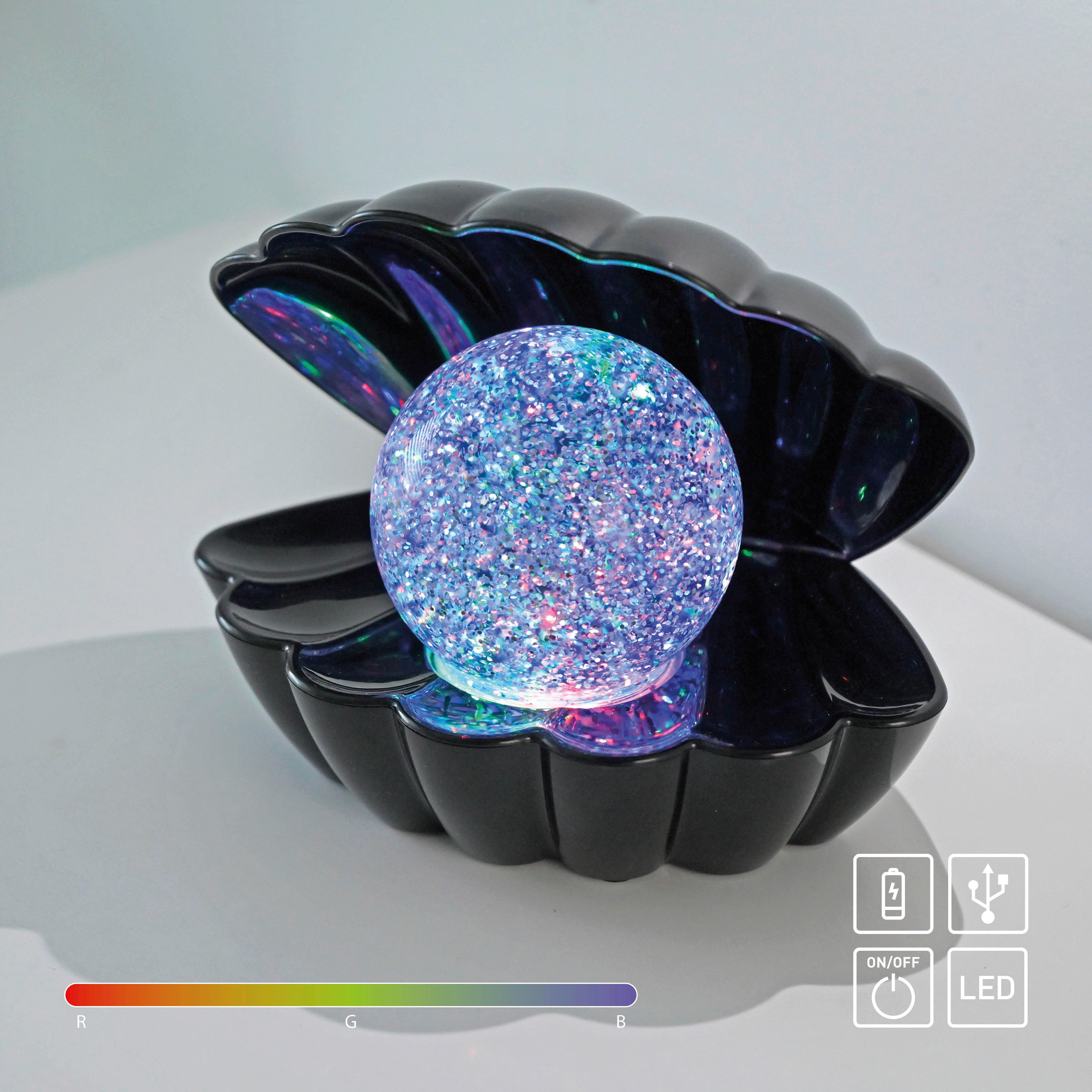 Thumbnail - LED-Dekoleuchte schwarz Kunststoff B/H/D: ca. 18x13x14,8 cm