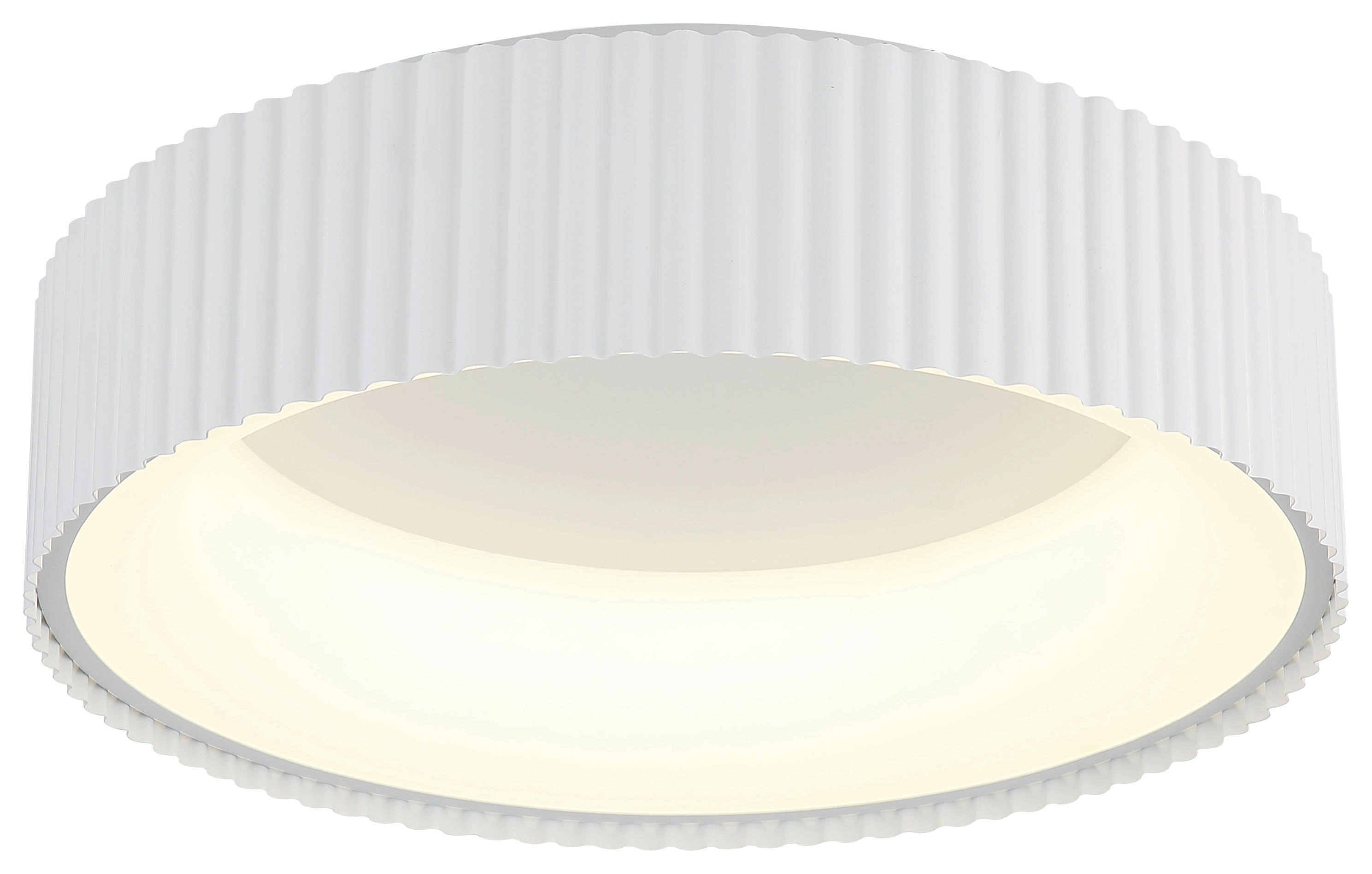 GLOBO LED-Deckenleuchte Opal weiß Metall Acryl H/D: ca. 13x46 cm 1 Brennstellen KEMP - weiß/Opal (46,00/13,00cm) - GLOBO