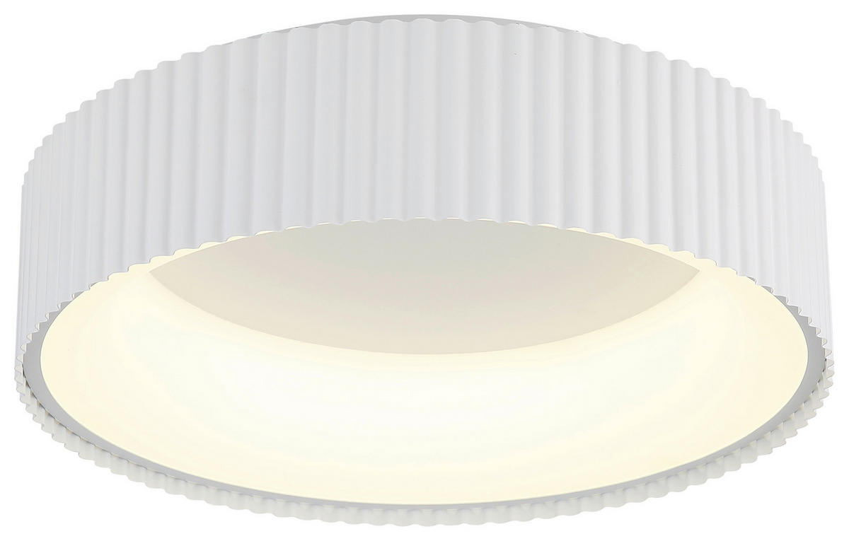 GLOBO LED-Deckenleuchte Opal weiß Metall Acryl H/D: ca. 13x46 cm 1 Brennstellen KEMP - weiß/Opal (46,00/13,00cm) - GLOBO