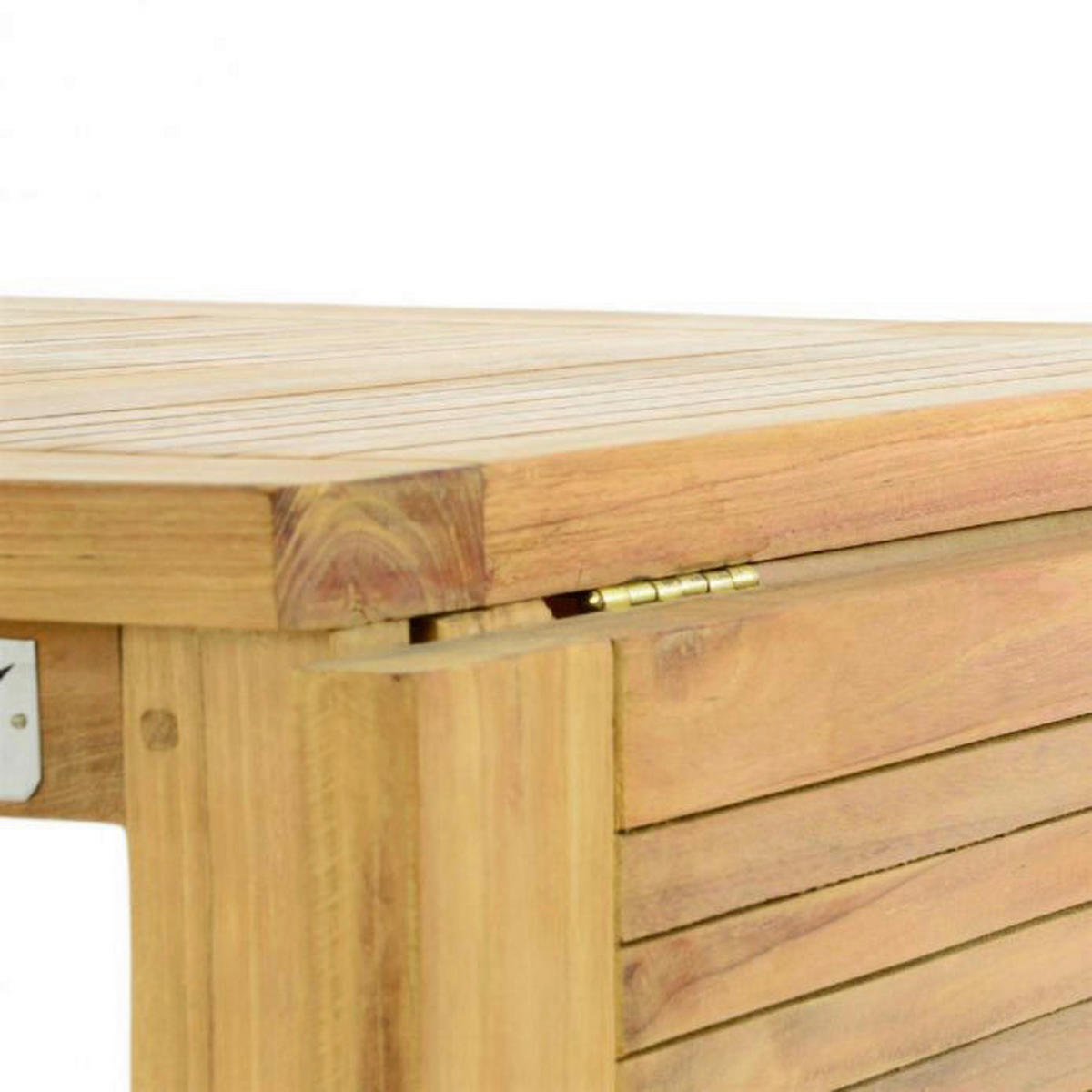 VCM Balkontisch braun Teakholz B/H/L: ca. 65x75x130 cm Balkontisch - braun (130,00/65,00/75,00cm) - VCM