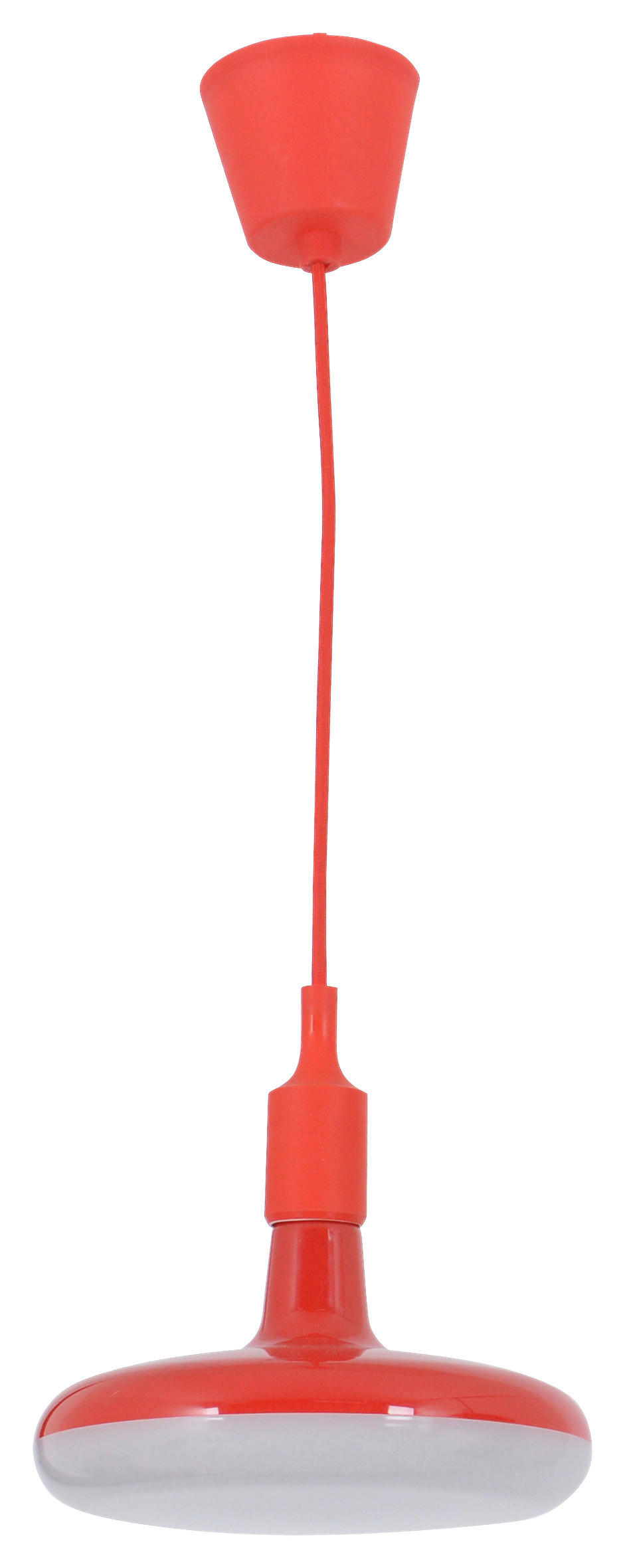 Näve Leuchten Pendelleuchte 6096921 rot Kunststoff Textil B/H/T: ca. 22x120x22 cm E27 1 Brennstellen Ufo - rot (22,00/120,00/22,00cm) - Näve Leuchten