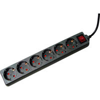 Unitec Tischsteckdose schwarz L: ca. 140 cm Tischsteckdose_6fach - schwarz (140,00cm) - UniTec