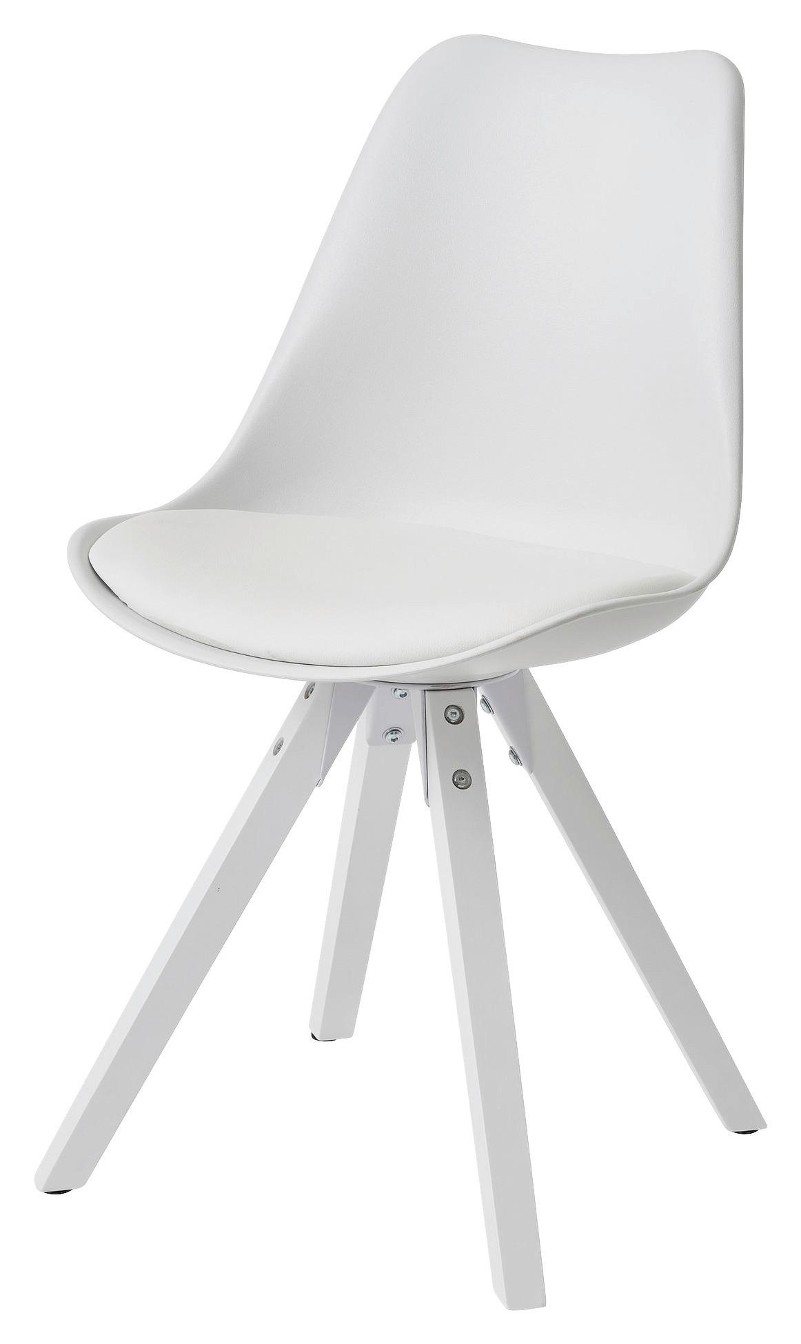 Stuhl 2er-Set. weiß B/H/T: ca. 49x87x52 cm 2er-Set. - weiß (49,00/87,00/52,00cm) - Wohnling