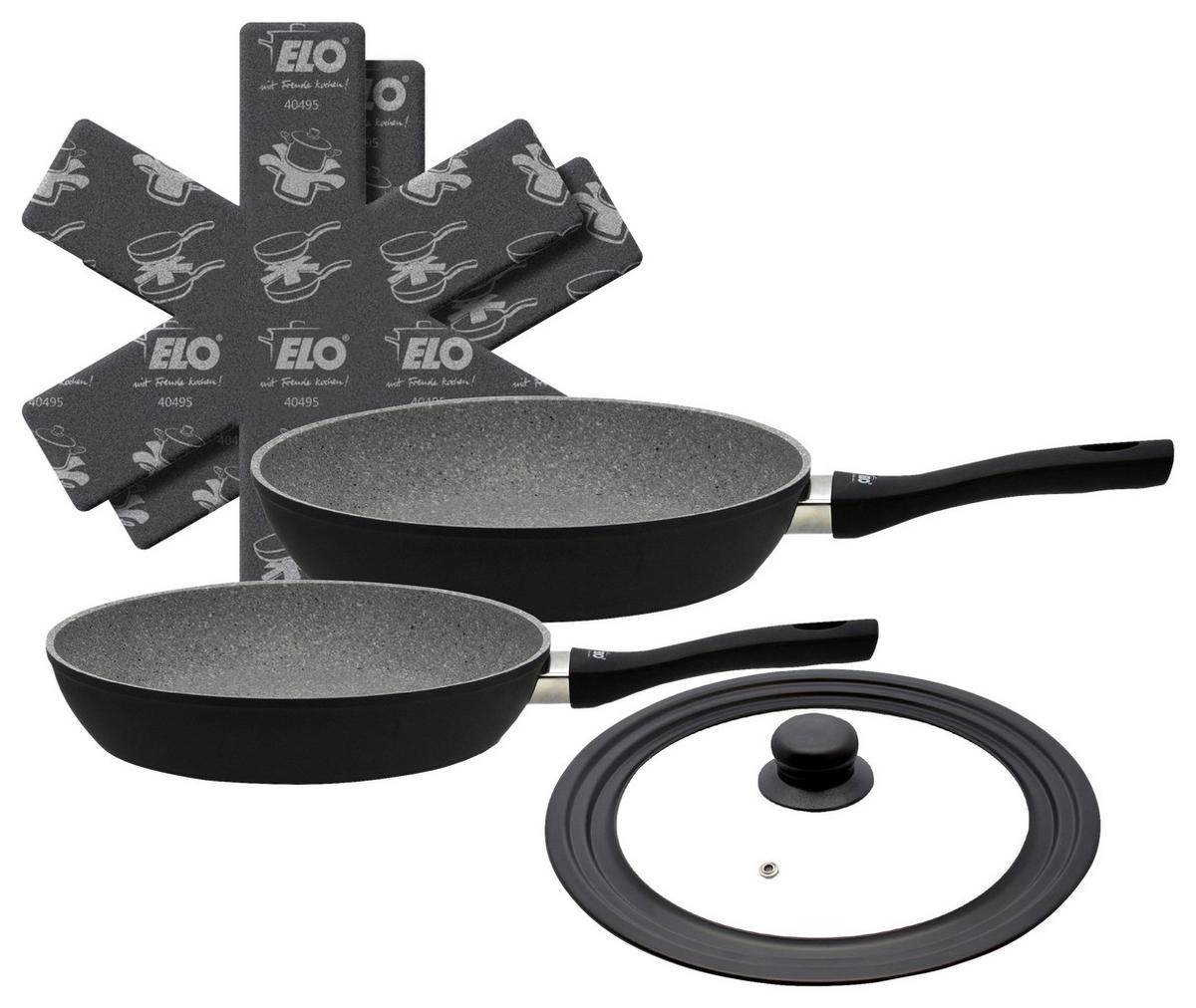 ELO Pfannenset Basalt+ ▷ POCO kaufen schwarz Aluminium online bei